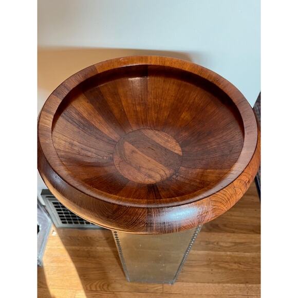 Vintage DANSK JHQ 16" Staved Teak Wood Salad Bowl MCM Jens Quistgaard Denmark - Picture 2 of 5
